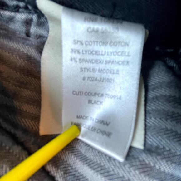 Joie Jeans Trouser Skinny Pants Womens 23 Black Cotton Stretch Mid-Rise Pockets - Picture 9 of 9